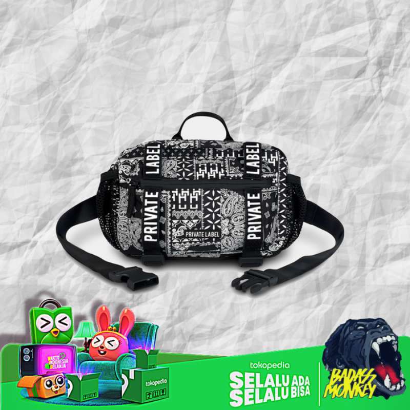 Jual PRIVATE LABEL WAIST BAG BLACK BANDANA 2.0 di Seller ...