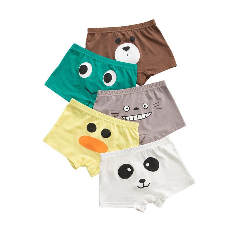 Fashion 5PCS//Set Children Boy Underpants Cotton Soft Boxer Underwear for Kids