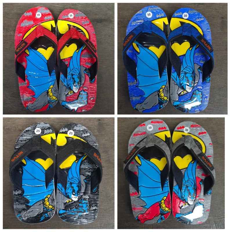 Sandal Jepit Anak Laki-Laki Karet Batman Murah Netvil 21 22 23 24 25 26 27  28 29 30 31 32 33 34 35