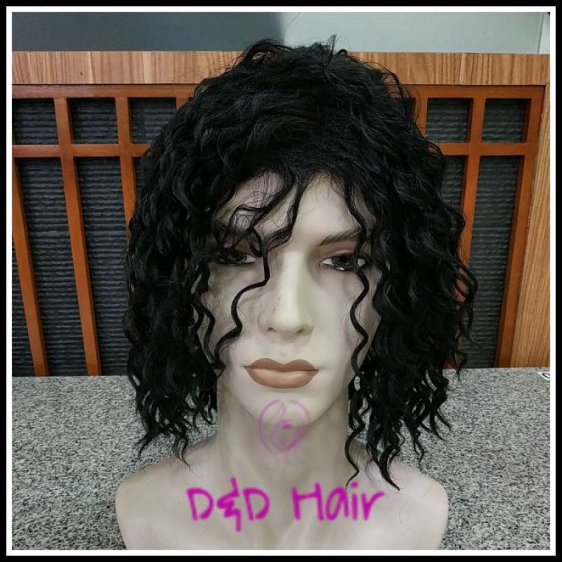 Jual Jual Wig Rambut Wig Pria D&d1055 Black Wig Kribo