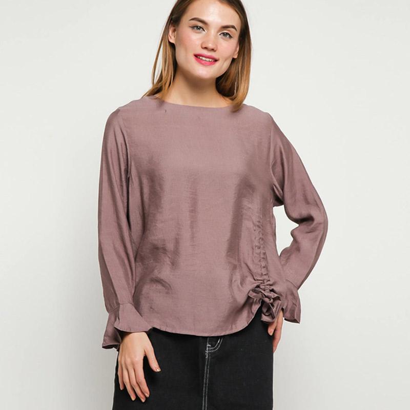 Blouse Wanita Lengan Panjang - Blus Wanita Lengan Panjang Blus Wanita Lengan Panjang Kerut Pinggang Pinggul Kemeja Blouse Fashion Wanita Bukalapak Com Inkuiri Com - Batik trusmi blouse batik wanita motif bolero sgn saiba.