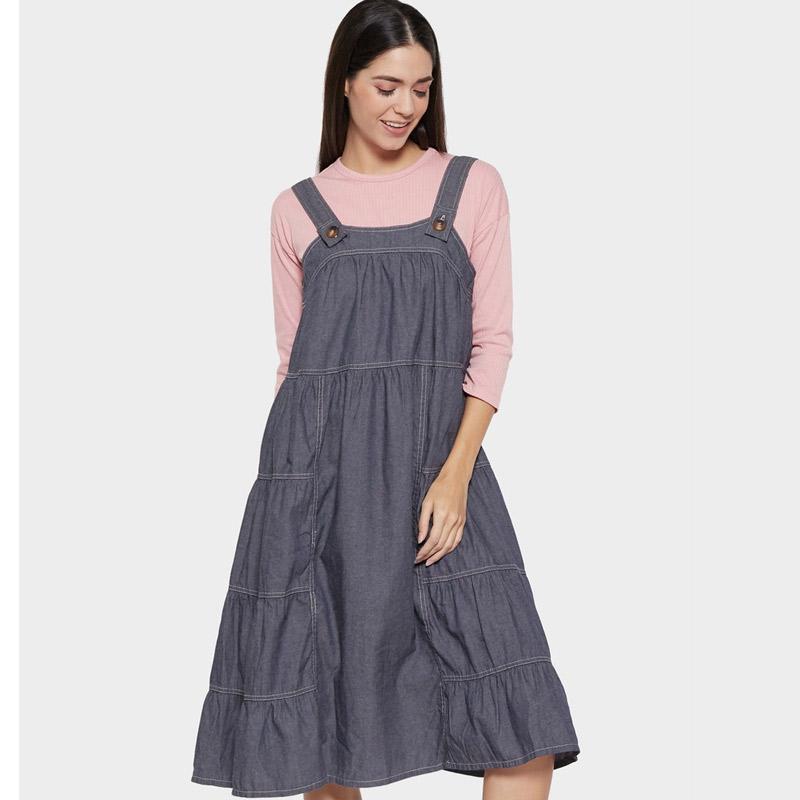 Jual Graphis Overall Denim Dress Wanita Murah Maret 2020 Blibli Com
