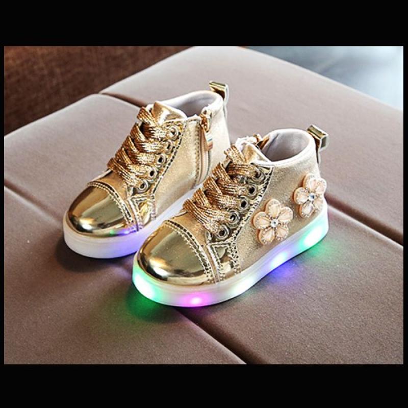 Jual Oem Zh Ss081 Sepatu Led Anak Perempuan Blink Flower Petals Murah September 2020 Blibli Com