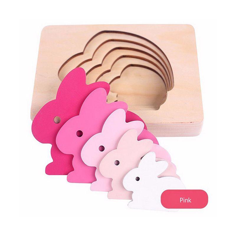 Jual H Ikea Baby Toy Kids Montessori 3d Animal Children Wood Puzzle Pink Murah September 2020 Blibli Com