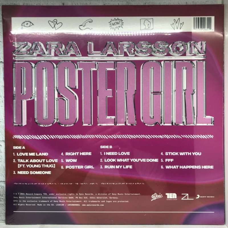 Jual Vinyl / Piringan Hitam ZARA LARSSON - Poster Girl di ...
