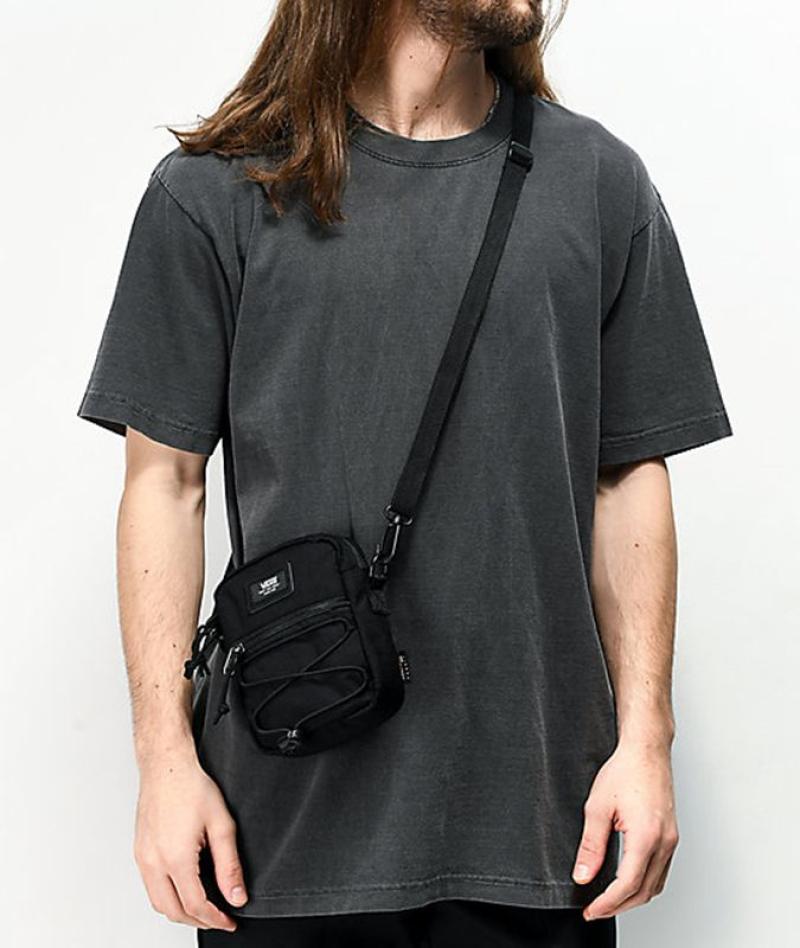 vans bail shoulder bag black