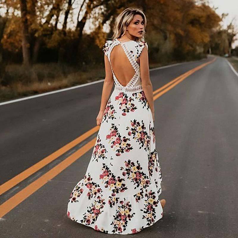 backless maxi dress casual
