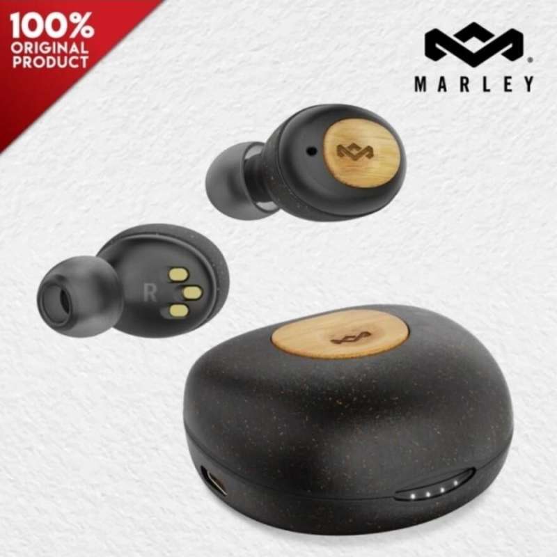 Logo Bob Marley Earbuds House Of Marley Smile Jamaica Headphones Black