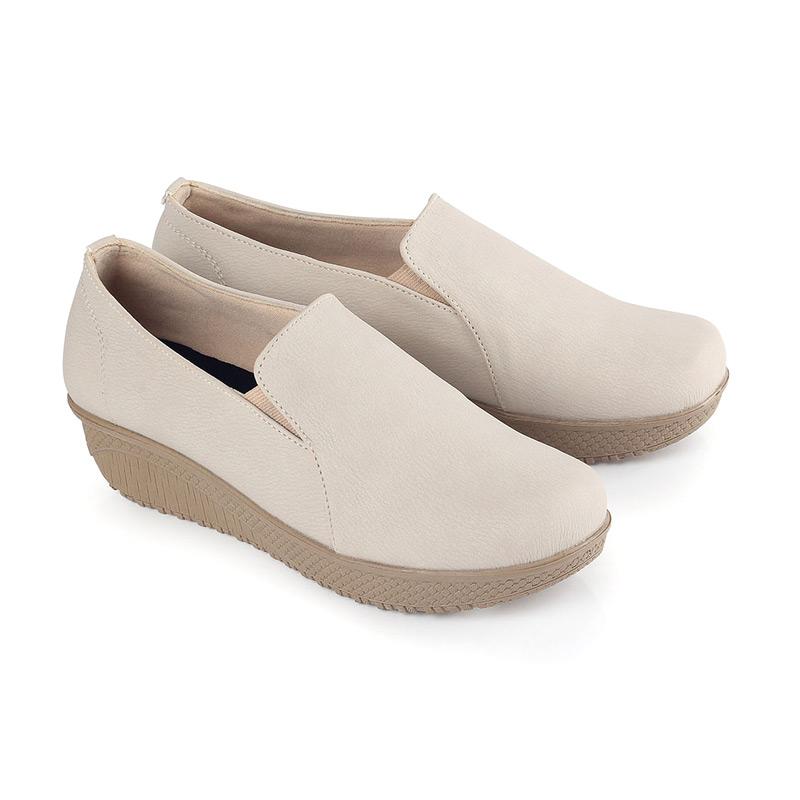 Jual Syaqinah 128 Sepatu Wedges Wanita Cream Online Oktober 2020 Blibli Com