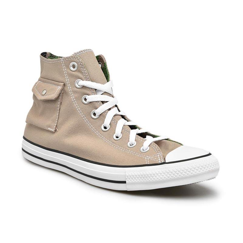 khaki hi top converse