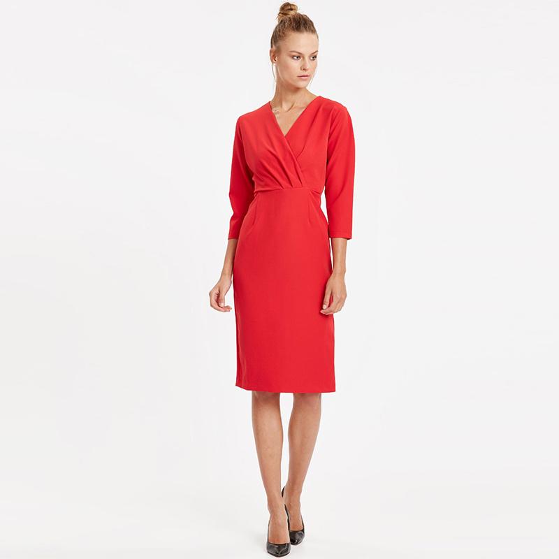 Jual Lc Waikiki Double Breasted Gabardine Dress Bright Red 8wj371z8 Online November 2020 Blibli Com