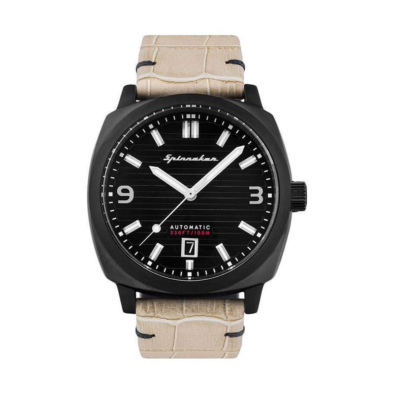 Jual Spinnaker Hull Riviera Men Black Dial Cream Leather Strap Jam Tangan Pria Sp 5073 03 Online Desember 2020 Blibli