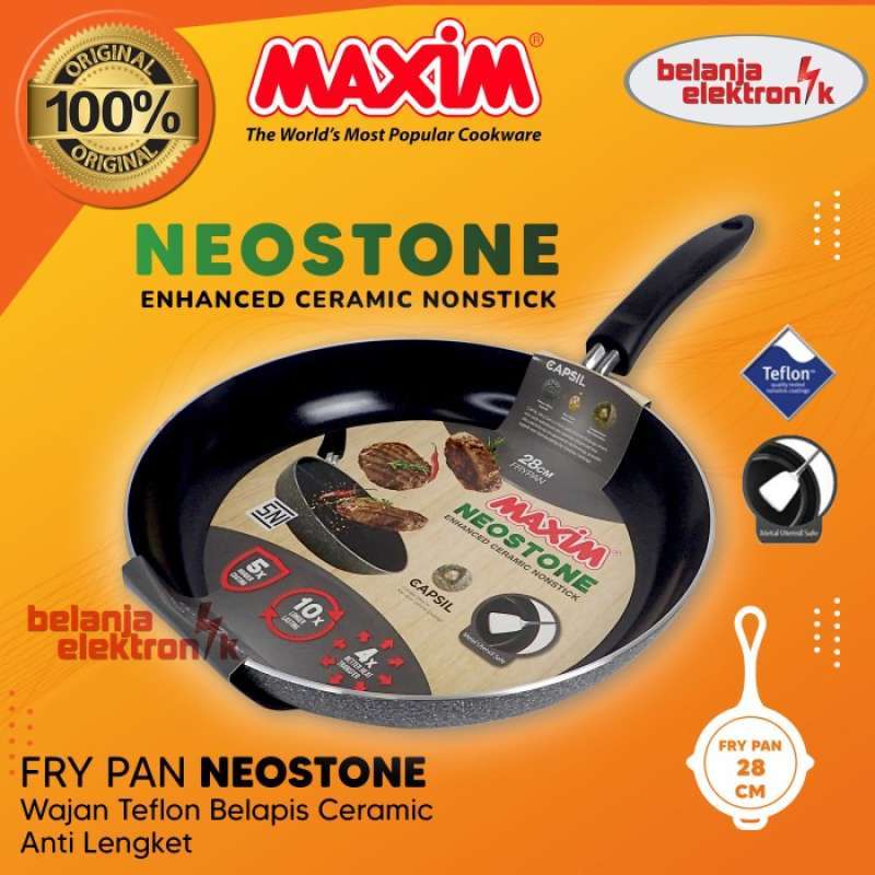 Promo FRY PAN WAJAN MAXIM TEFLON NEOSTONE 28CM PENGGORENGAN ...