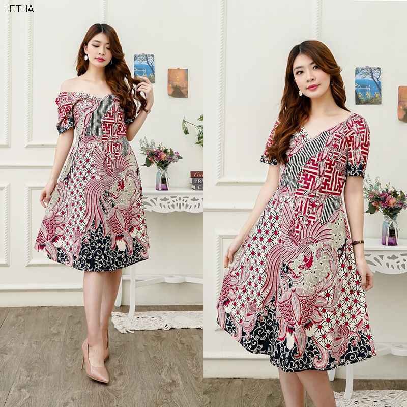 Batik shop gaun modern