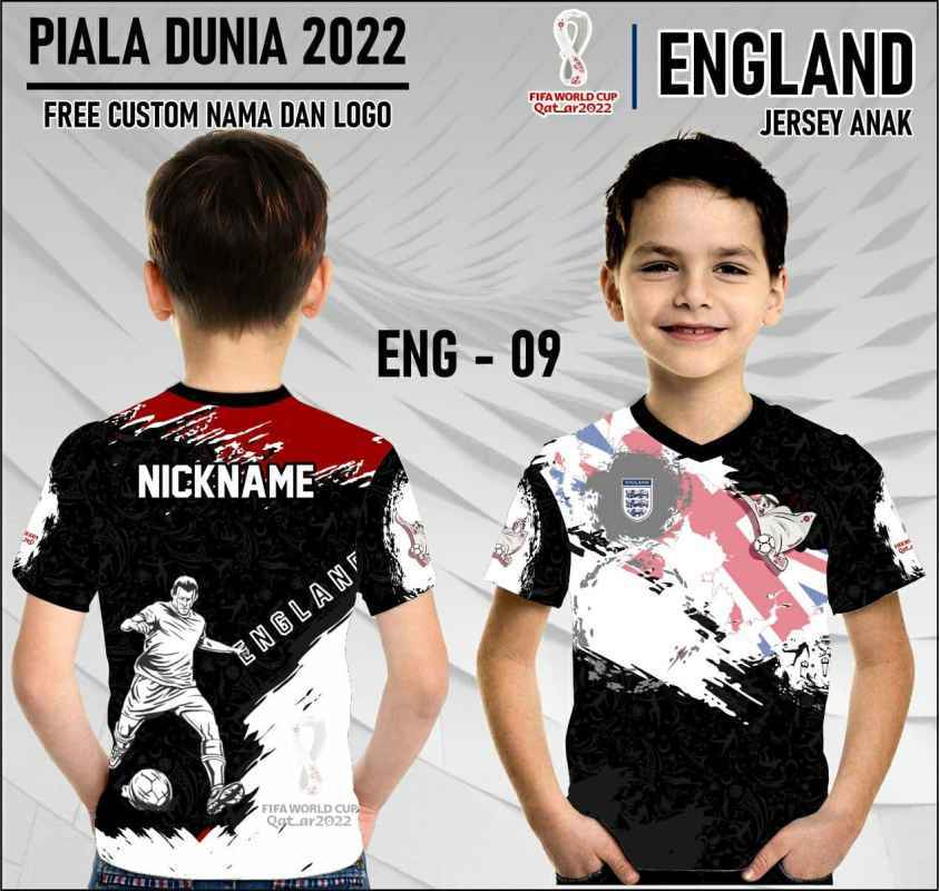 Promo Jersey Piala Dunia 2022 Qatar Baju Bola Anak Timnas England