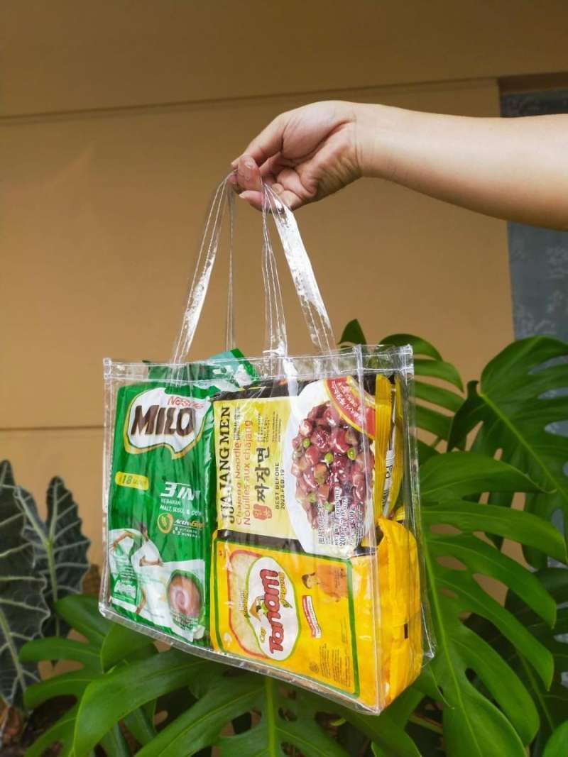 Jual 32x10x25 Tas mika transparant tas hadiah tas kado tas