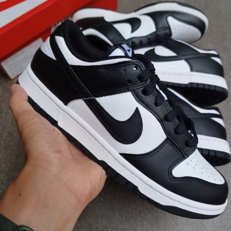dunk low black white panda
