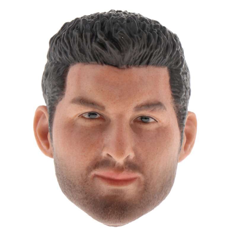 1//6 Scale Male Head Sculpture Black Hair Model for 12inch Action Figure A-25