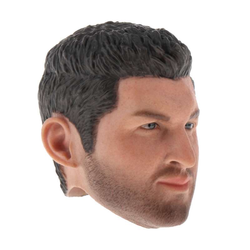 1//6 Scale Male Head Sculpture Black Hair Model for 12inch Action Figure A-25