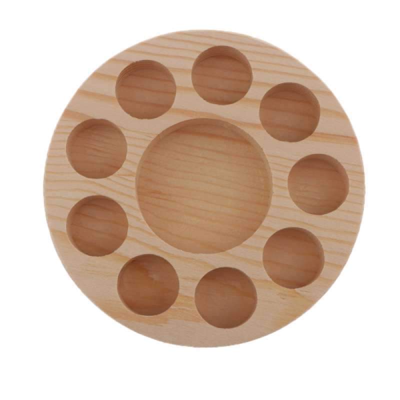 Jual Oem Round Pine Wood Essential Oil Case Display Stand Storage Organizer Rack 10 Slot Online Agustus 2020 Blibli Com