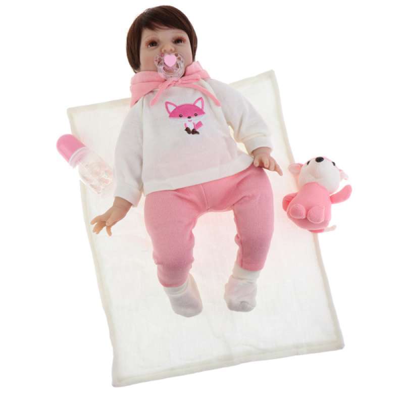 Jual Oem Reborn Baby Soft Silicone Doll Toy With Bottle Pacifier Plush Toys 22 Inch Online September 2020 Blibli Com