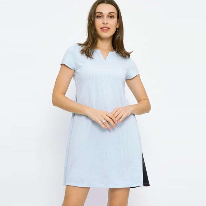 Minimal Side Ribbon Dress - Baby Blue 