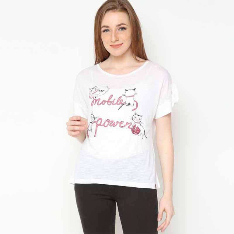 Jual Mobile Power Ladies Basic T Shirt Printing P6718 Online November 2020 Blibli