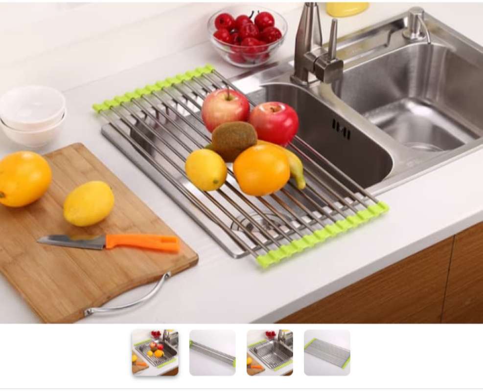 Jual Rak Pengering Kitchen Sink Rack Folding Dish Drying Rack Hijau Online Maret 2021 Blibli
