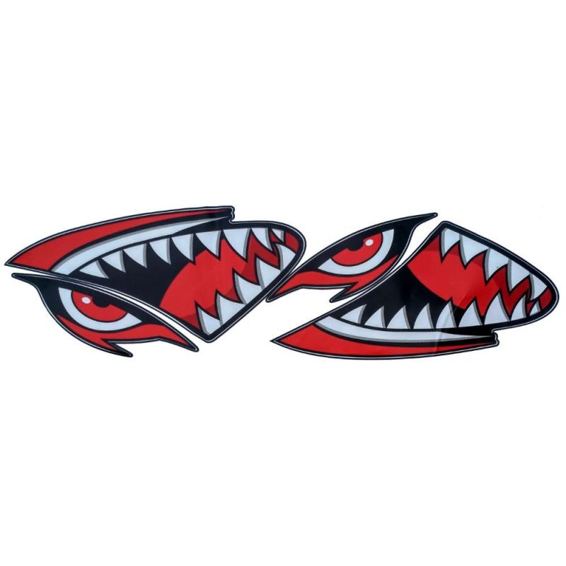 no brand striping motif gigi shark hiu print cut sticker motor for pcx