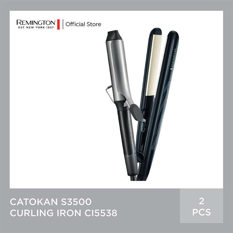 Jual Bundling Remington S3500 Ceramic Hair Straightener Remington Ci5538 Pro Big Curl 38mm Online November 2020 Blibli Com