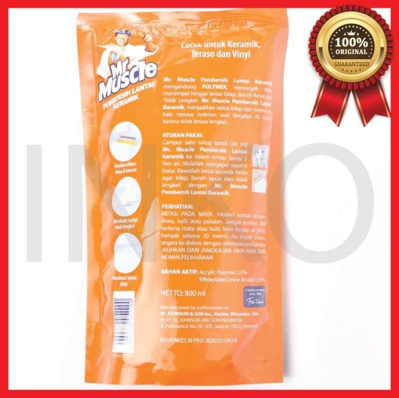 Jual Mr Muscle Axi Triguna Pembersih Keramik Lemon Pouch 800ml Online November 2020 Blibli Com