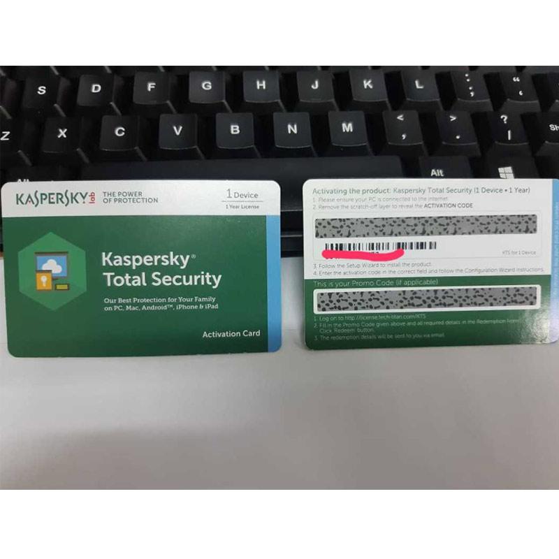 kaspersky total security 1 device activation card 1 year lisence