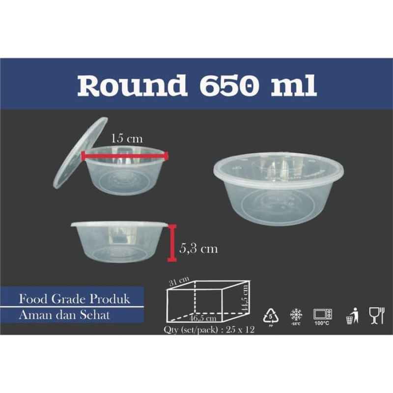 Jual Thinwall Otb 650 Ml Pack Bulat Bowl Mangkok Tahan Panas Microwave Terbaru Juni 2021 Blibli