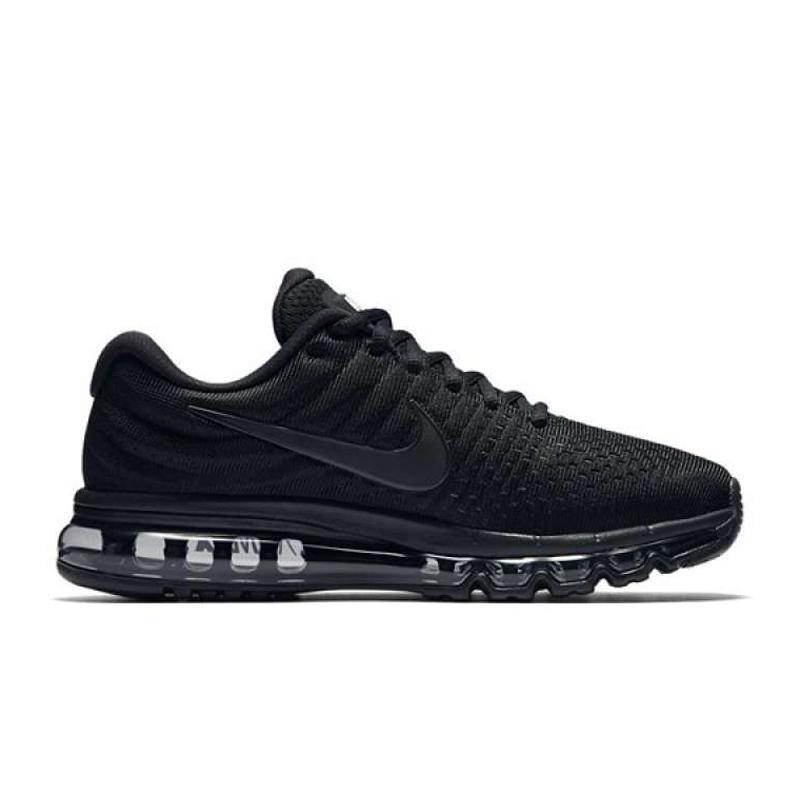 nike air max running shoes black and white