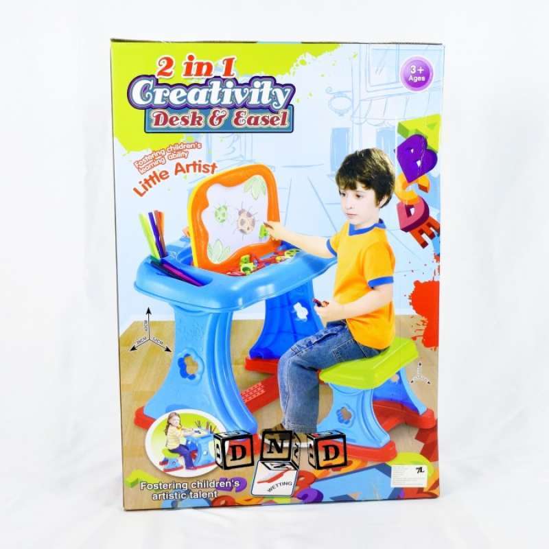 Creativity desk and easel cheap