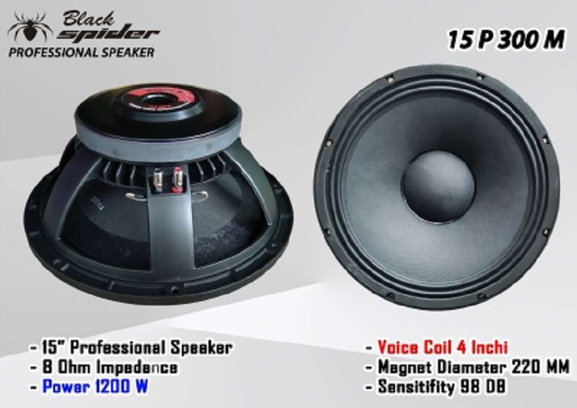 Jual Black Spider 15 P 300 M Speaker 15 Inch 1200 W Original Online Februari 2021 Blibli