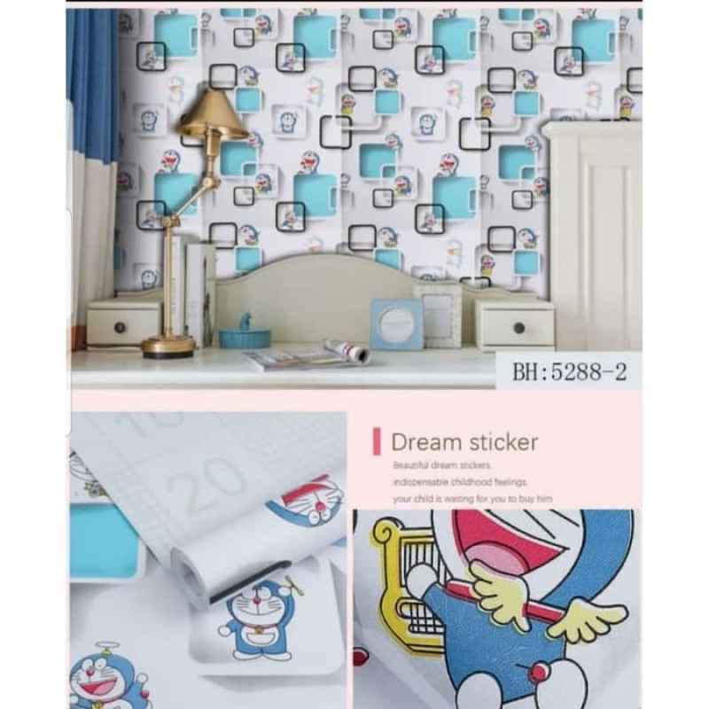 Jual Samhez Wpsdorakotak Doraemon Kotak Wallpaper Sticker Wal Paper Stiker Dinding Online September 2020 Blibli Com
