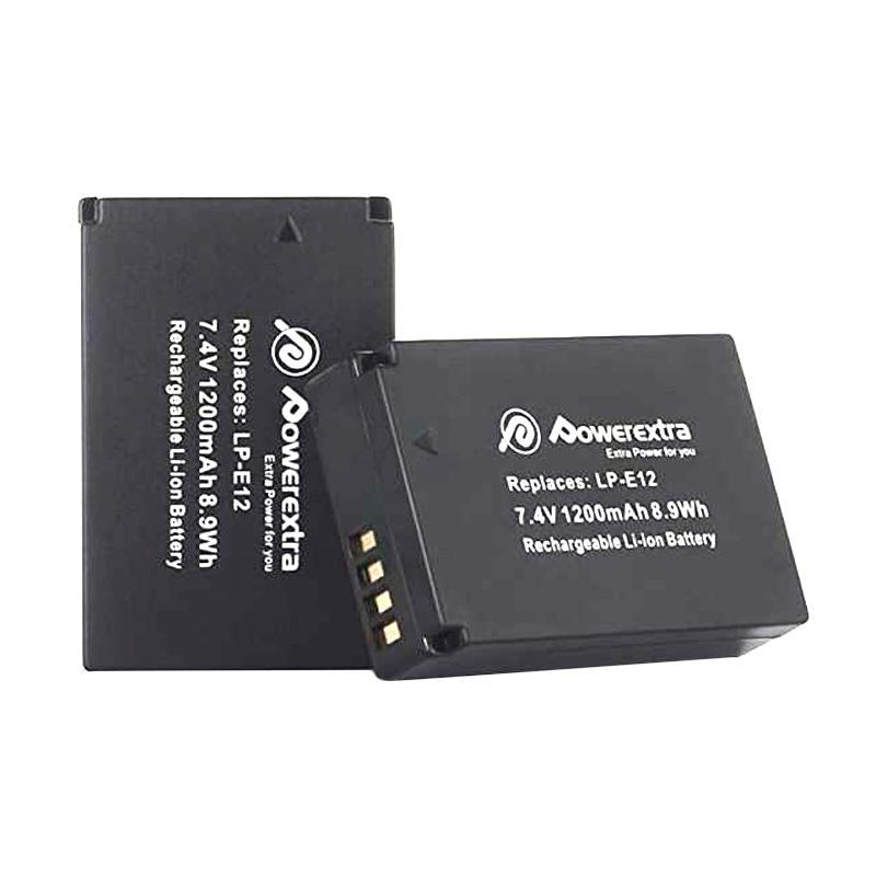 powerextra indonesia battery for canon lp e12 for eos m m2 m10 m50 m100 100d