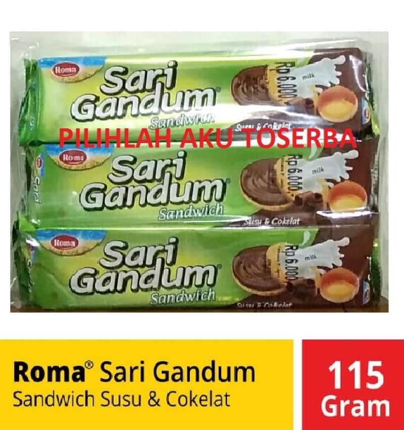 Jual Roma Sari Gandumsandwich Susu Cokelat 115 Gr 1 Paket Isi 3 Pcs Online November 2020 Blibli Com
