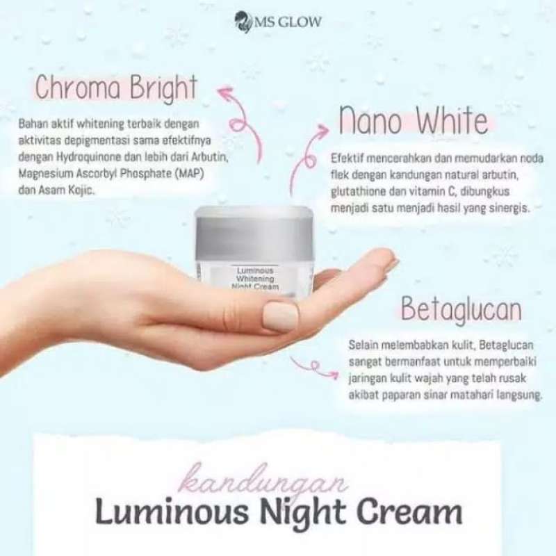 ms glow night cream luminous