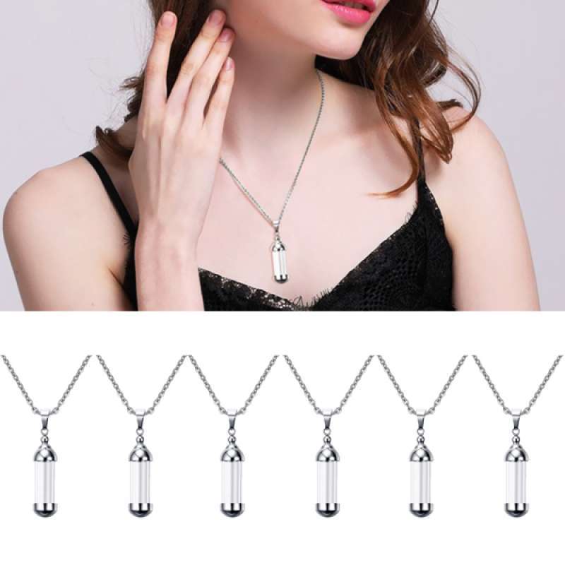 Jual 6Pcs Glass Vial Pendant Necklace 