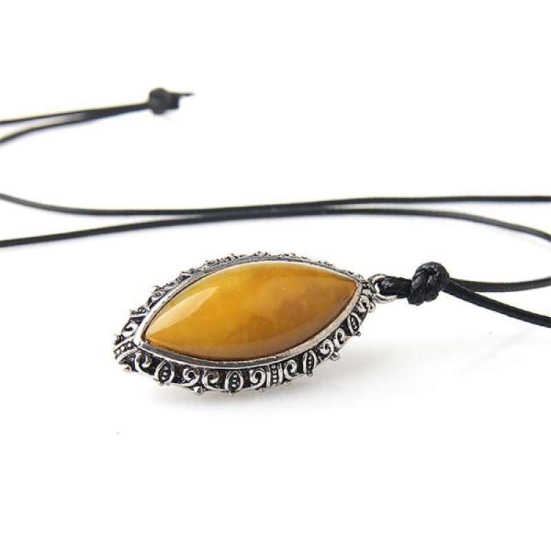 Vintage Teardrop Gemstone Pendant Tribal Necklace Long Pu Leather Chain Terbaru Agustus 2021 Harga Murah Kualitas Terjamin Blibli