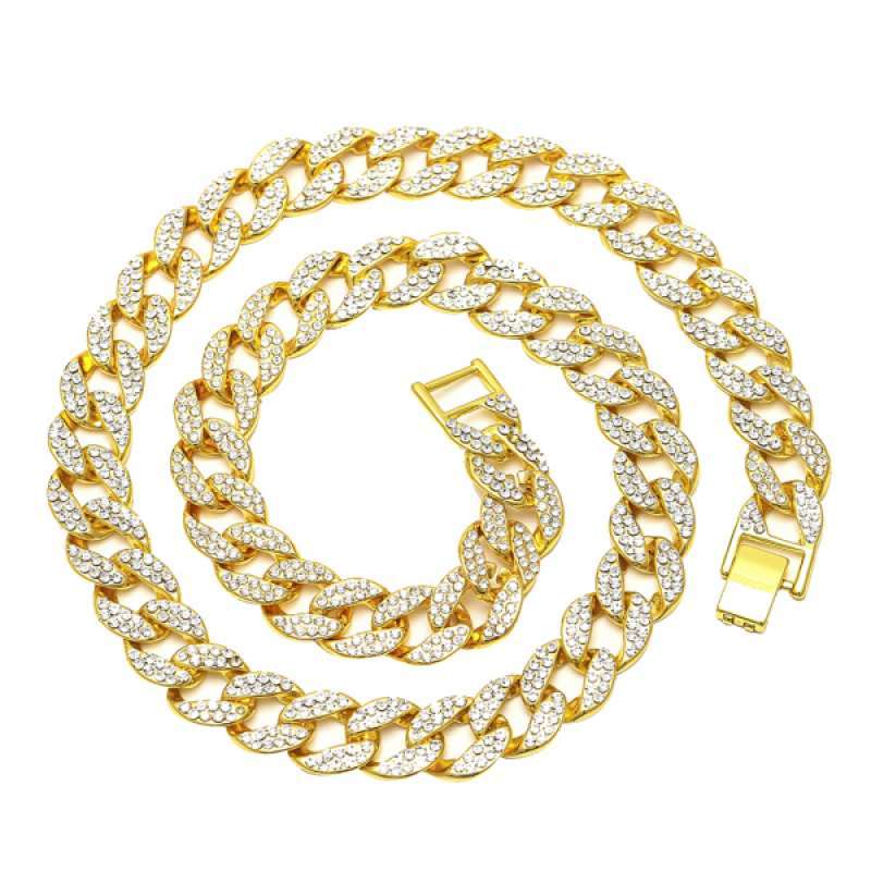 Necklace Hip Hop Chain Rhinestone Rock 