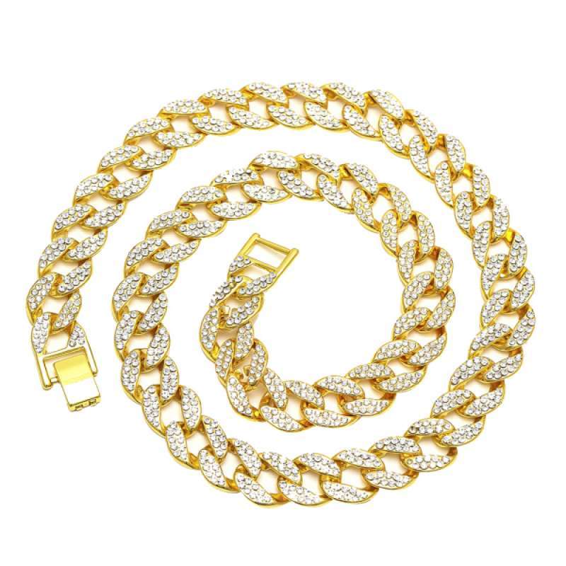Necklace Hip Hop Chain Rhinestone Rock 