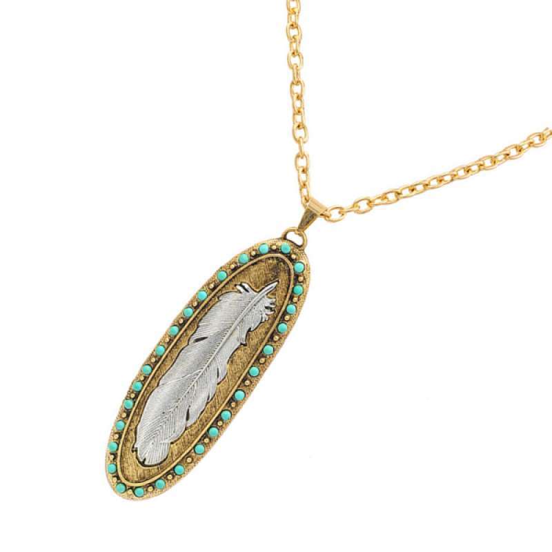 Promo Leaf Necklace Vintage Pendant 