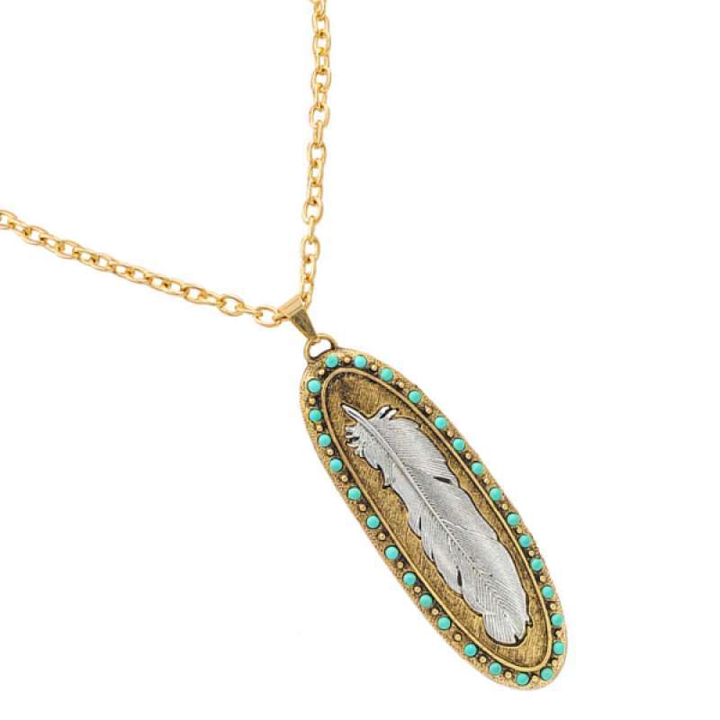Promo Leaf Necklace Vintage Pendant 