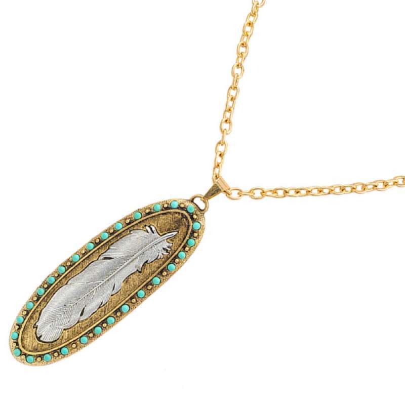 Promo Leaf Necklace Vintage Pendant 