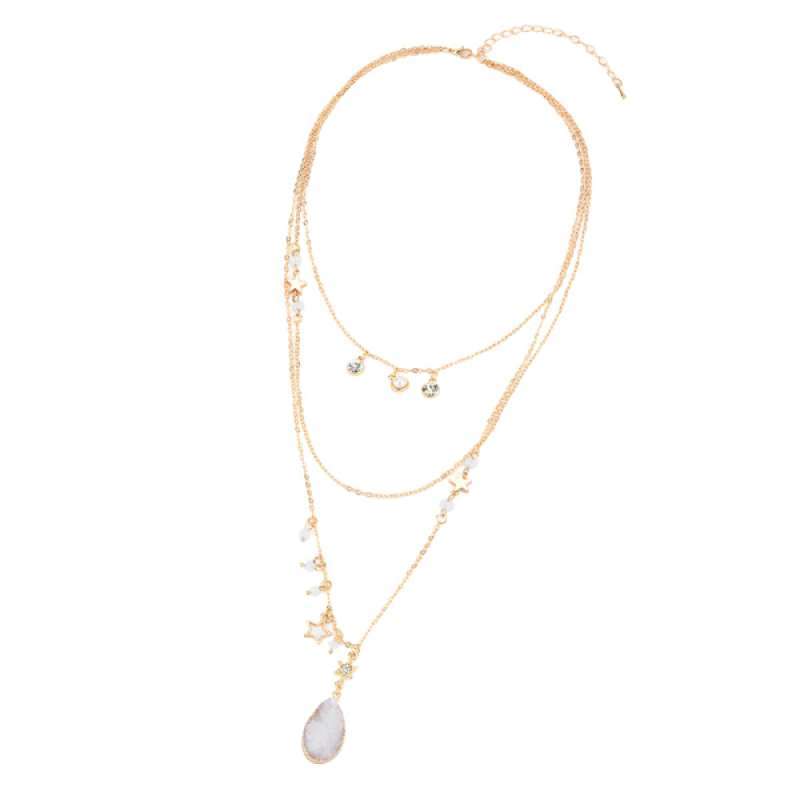 Layer Pendant Gold Necklace 