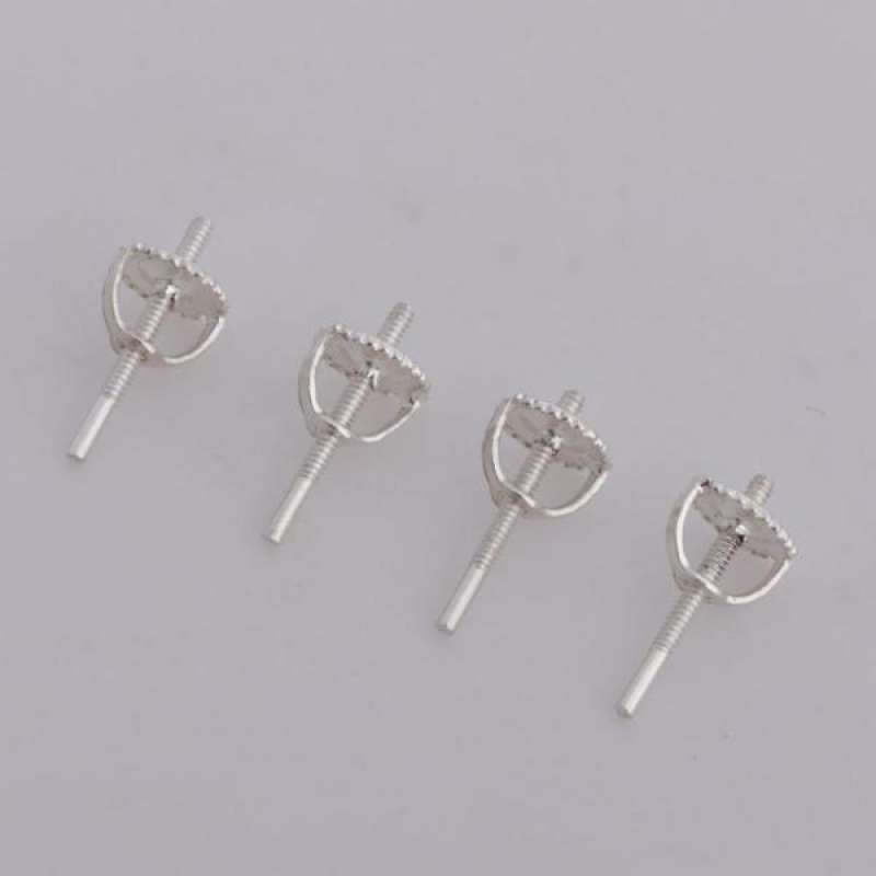 silver earring posts and backs