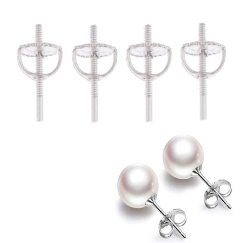 silver earring posts and backs